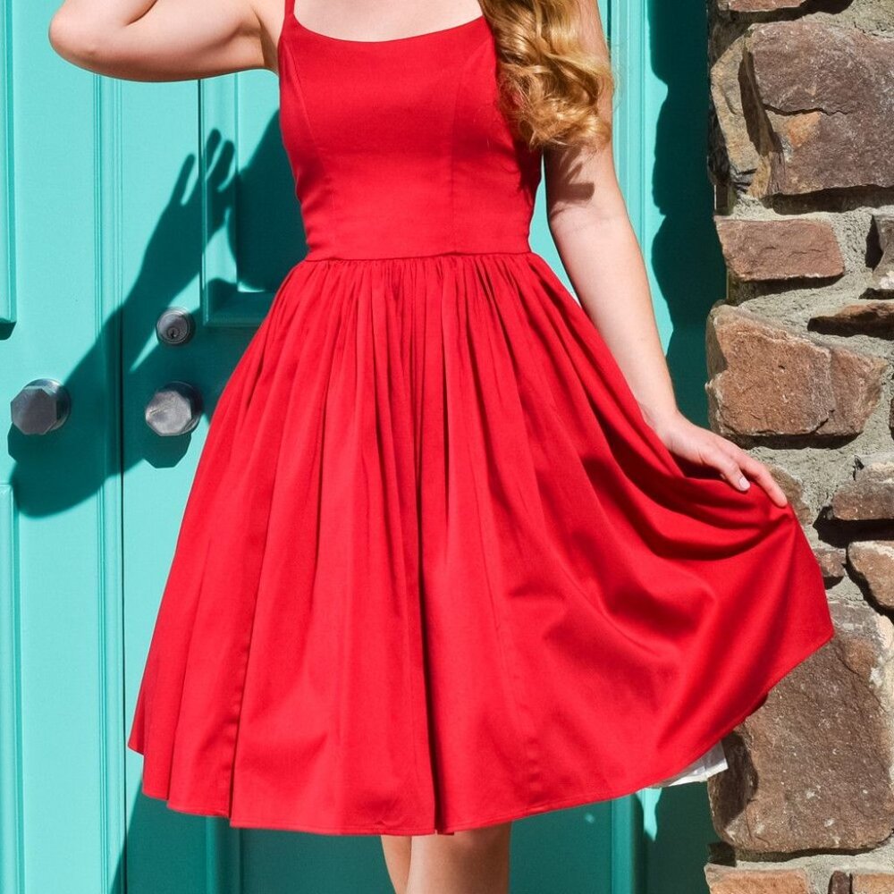 Pinup Couture Jenny Dress Red 3X PUG 50s Rockabilly